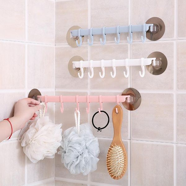 hooks & rails wall mount six-hook seamless nail-clothes hook viscose for kitchen and bathroom home essential
hooks & rails wall mount six-hook seamless nail-clothes hook viscose for kitchen and bathroom home essential