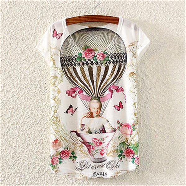 womens clothing women short sleeve loose casual shirt blouse print animal plus size tee, White
womens clothing women short sleeve loose casual shirt blouse print animal plus size tee, White
