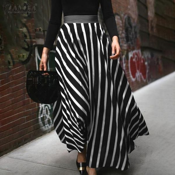 s 5xl 2020 summer striped skirts women casual bohemian sundress fashion high waist maxi vestido female robe faldas saia, Black
s 5xl 2020 summer striped skirts women casual bohemian sundress fashion high waist maxi vestido female robe faldas saia, Black