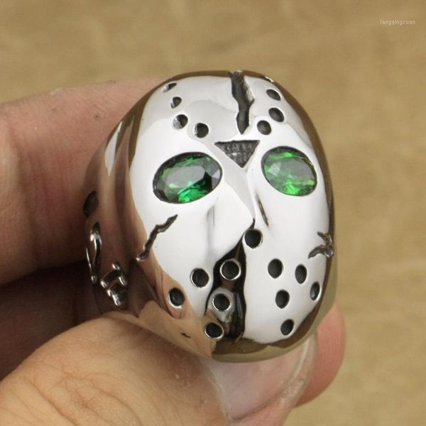 316l stainless steel halloween jason mask hockey green cz eyes mens ring 3f201a1, Golden;silver
316l stainless steel halloween jason mask hockey green cz eyes mens ring 3f201a1, Golden;silver
