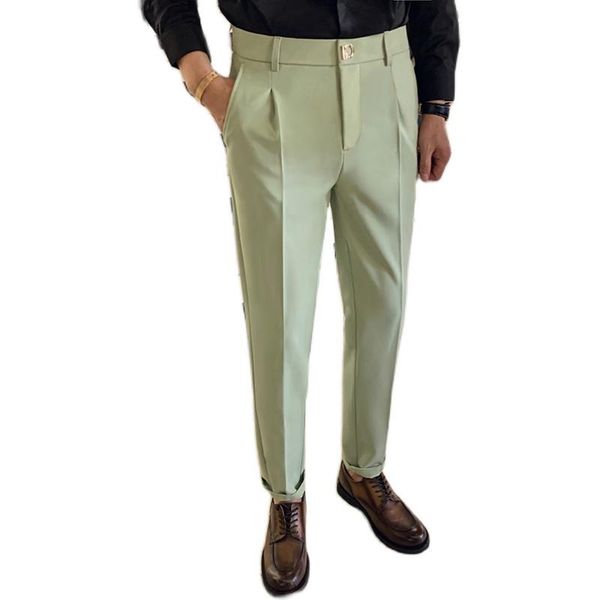 2021 new korean fashion casual pants british slim straight wild retro trend business formal suit men trendy, Black
2021 new korean fashion casual pants british slim straight wild retro trend business formal suit men trendy, Black