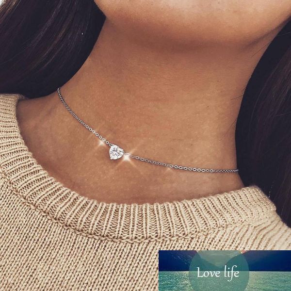 bohemian simple sparkling crystal heart pendant clavicle chain necklace women fashion charm wedding jewelry accessories, Golden;silver
bohemian simple sparkling crystal heart pendant clavicle chain necklace women fashion charm wedding jewelry accessories, Golden;silver