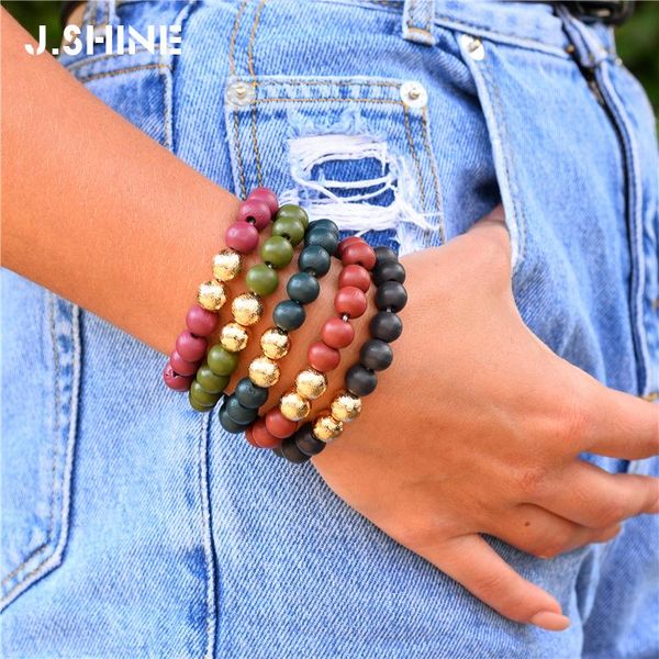 charm bracelets jshine 5pcs/set 2021 fall winter vintage stacked layering wood beaded balls strand hand made adjustable set for women, Golden;silver
charm bracelets jshine 5pcs/set 2021 fall winter vintage stacked layering wood beaded balls strand hand made adjustable set for women, Golden;silver