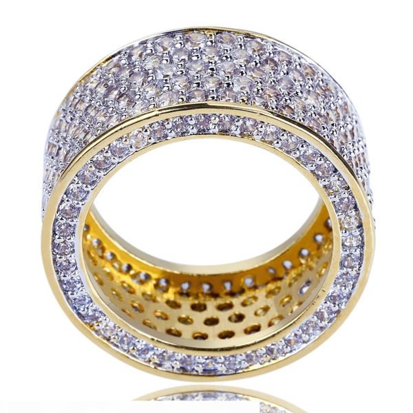 hip hop jewelry mens gold ring iced out rings micro pave cubic zircon promise diamond finger rings luxury designer brand personality gift, Golden;silver
hip hop jewelry mens gold ring iced out rings micro pave cubic zircon promise diamond finger rings luxury designer brand personality gift, Golden;silver
