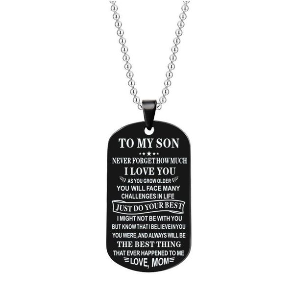 dog tags pendant necklace family jewelry to my son daughter love dad mom necklace military army cards stainless steel jllerd, Black
dog tags pendant necklace family jewelry to my son daughter love dad mom necklace military army cards stainless steel jllerd, Black
