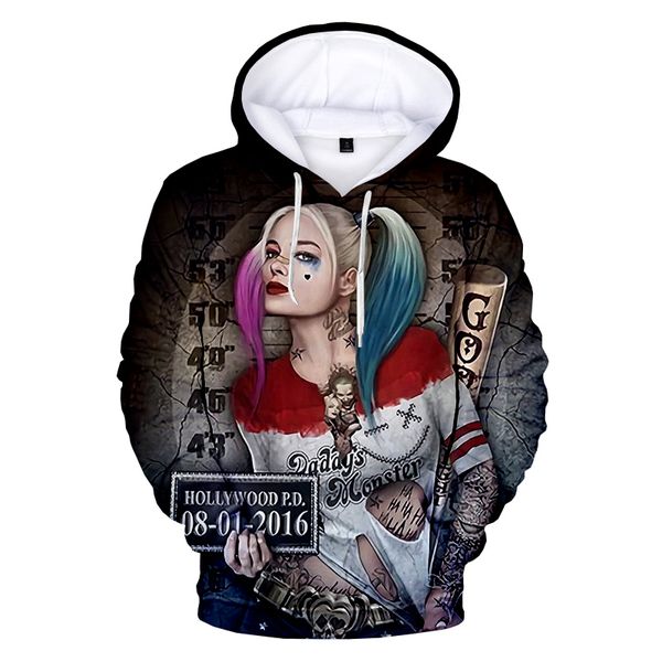 movie harley quinn 3d print hoodie sweatshirts men women fashion casual cool pullover harley quinn print pattern h c0127, Black
movie harley quinn 3d print hoodie sweatshirts men women fashion casual cool pullover harley quinn print pattern h c0127, Black