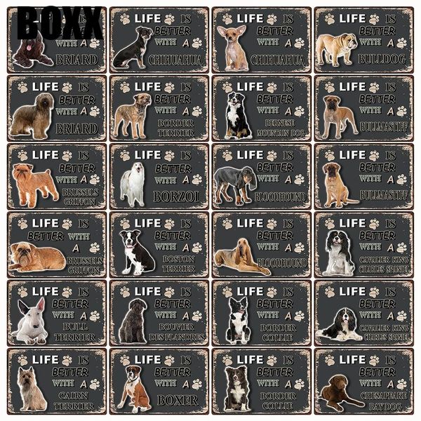 dog better life of border collie briard metal sign tin poster home decor bar wall art painting 20*30 cm size
dog better life of border collie briard metal sign tin poster home decor bar wall art painting 20*30 cm size
