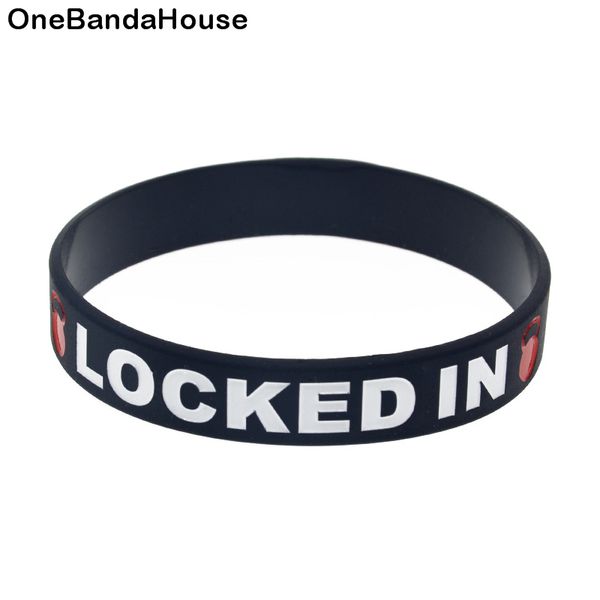 100pcs locked in for sport silicone rubber bracelet 1/2 inch wide black and white size promotion gift
100pcs locked in for sport silicone rubber bracelet 1/2 inch wide black and white size promotion gift