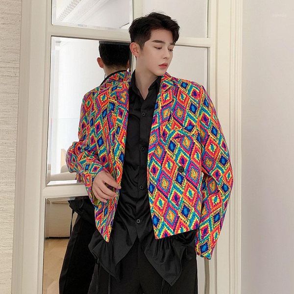 men's suits & blazers men vintage pattern fashion print casual short suit jacket spring autumn male women japan korea style blazer oute, White;black
men's suits & blazers men vintage pattern fashion print casual short suit jacket spring autumn male women japan korea style blazer oute, White;black