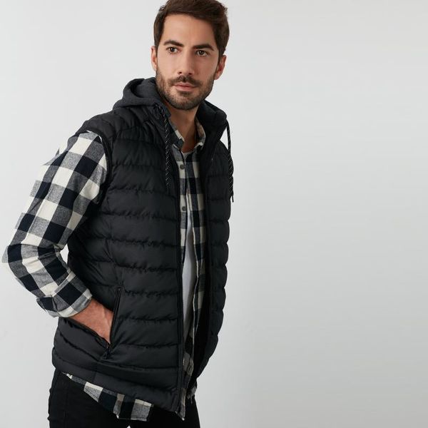 men's vests buratti slim fit hooded pockets inflatable winter vest male 5852008, Black;white
men's vests buratti slim fit hooded pockets inflatable winter vest male 5852008, Black;white