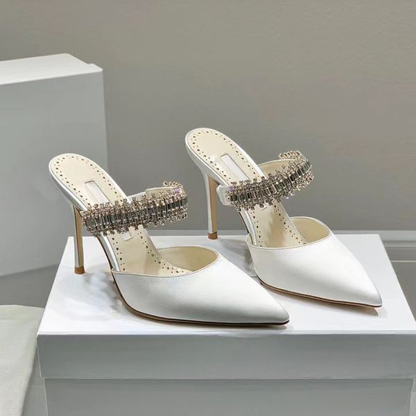 latest fashiong whit satin high-heeled slippers luxury rhinestone 9cm women's banquet wedding dress shoes designer factory shoes 35-42, Black
latest fashiong whit satin high-heeled slippers luxury rhinestone 9cm women's banquet wedding dress shoes designer factory shoes 35-42, Black