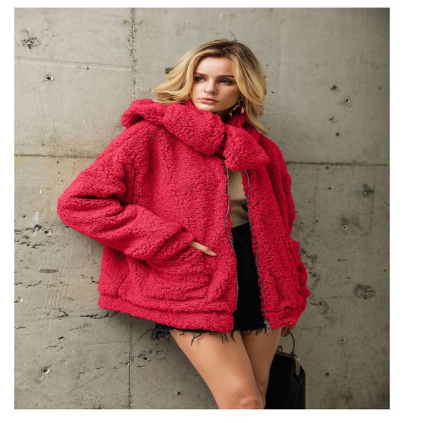 autumn and winter new style european and american coats with faux fur with scarf collar loose plush coat faux fur, Black
autumn and winter new style european and american coats with faux fur with scarf collar loose plush coat faux fur, Black
