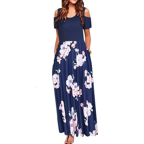 women cold shoulder summer dress pocket floral print elegant maxi short sleeve casual dresses woman party night vestidos verano, Black;gray
women cold shoulder summer dress pocket floral print elegant maxi short sleeve casual dresses woman party night vestidos verano, Black;gray