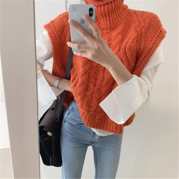 oloey elegant turtleneck sleeveless 2020 new spring and autumn sweater vest women fashion twist pattern casual slim knitted, White;black
oloey elegant turtleneck sleeveless 2020 new spring and autumn sweater vest women fashion twist pattern casual slim knitted, White;black