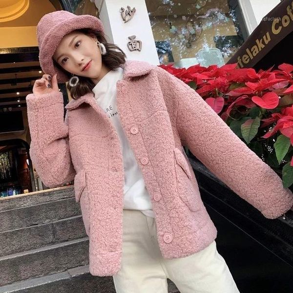 women fur jacket thick warm faux cashmere two pockets furry jackets casual faux fur turn-down collar female winter styled coat1, Black
women fur jacket thick warm faux cashmere two pockets furry jackets casual faux fur turn-down collar female winter styled coat1, Black