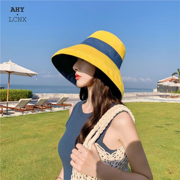 summer new uv protection women's bucket hat wide brim reversible panama hat outdoor floppy beach fisherman sun cap for women, Blue;gray
summer new uv protection women's bucket hat wide brim reversible panama hat outdoor floppy beach fisherman sun cap for women, Blue;gray