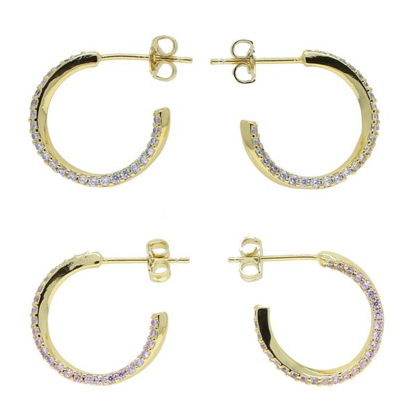 pink white cz circle hoop earring gold color classic medium twist band multi piercing women earrings, Golden;silver
pink white cz circle hoop earring gold color classic medium twist band multi piercing women earrings, Golden;silver