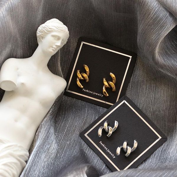 European American exaggerated neutral BF style couple's chain splicing Earrings titanium steel gold plated silver does not fade, Golden;silver
European American exaggerated neutral BF style couple's chain splicing Earrings titanium steel gold plated silver does not fade, Golden;silver