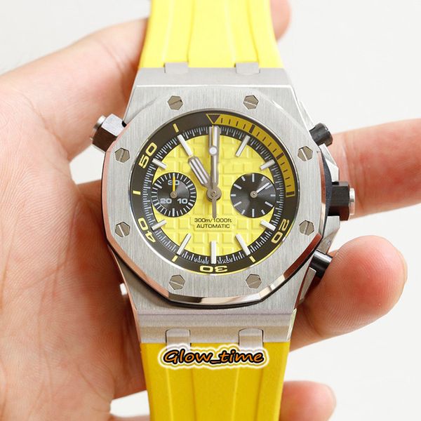 dmf version cal.3124 chronograph automatic 26703st.oo.a051ca.01 yellow dial mens watch silver steel case rubber strap luminous watches, Slivery;brown
dmf version cal.3124 chronograph automatic 26703st.oo.a051ca.01 yellow dial mens watch silver steel case rubber strap luminous watches, Slivery;brown