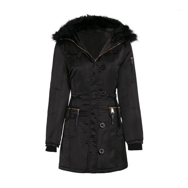 wepbel women thick mid-length coat zip jacket full sleeve long parka autumn winter new coat hooded fur collar1, Black
wepbel women thick mid-length coat zip jacket full sleeve long parka autumn winter new coat hooded fur collar1, Black