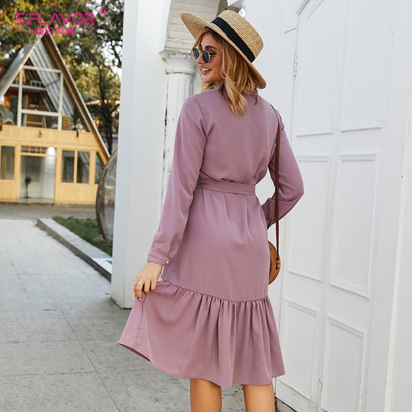 s.flavor purple single button women casual dress autumn fashion long sleeve stand collar vestidos elegant women winter dress 201127, Black;gray
s.flavor purple single button women casual dress autumn fashion long sleeve stand collar vestidos elegant women winter dress 201127, Black;gray