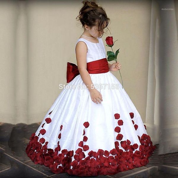 flower girl dress for wedding girls handmade flowers sleeveless elegant pageant for wedding party girl dresses with sash1, Red;yellow
flower girl dress for wedding girls handmade flowers sleeveless elegant pageant for wedding party girl dresses with sash1, Red;yellow