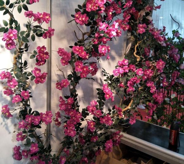 2pcs 2meter artificial rosa multiflora flower ivy garland silk vine greenery for wedding home decorative
2pcs 2meter artificial rosa multiflora flower ivy garland silk vine greenery for wedding home decorative