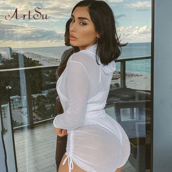 artsu summer beach wear 2 pieces sets women cover mesh see-through outfits hooded&shorts neon green long sleeve shorts t200603, White
artsu summer beach wear 2 pieces sets women cover mesh see-through outfits hooded&shorts neon green long sleeve shorts t200603, White