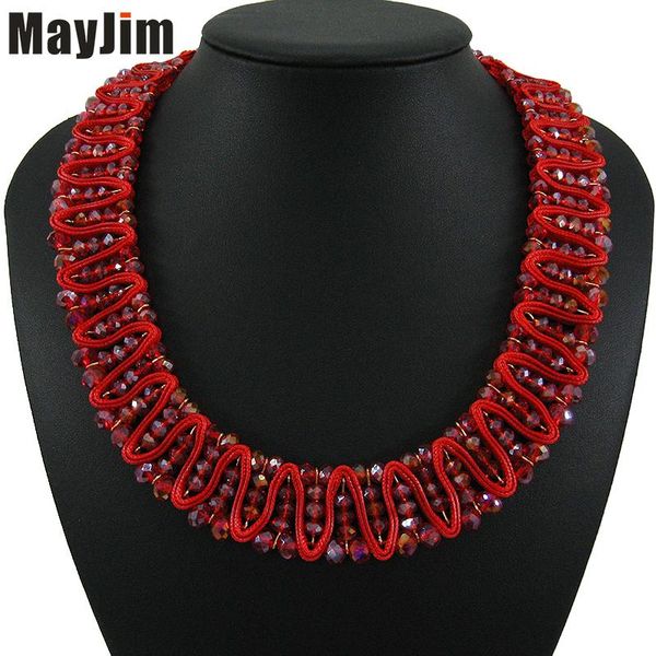 chokers mayjim statement vintage hand-woven crystal necklace fashion women chunky gold chain bead collar necklaces & pendants bijoux, Golden;silver
chokers mayjim statement vintage hand-woven crystal necklace fashion women chunky gold chain bead collar necklaces & pendants bijoux, Golden;silver