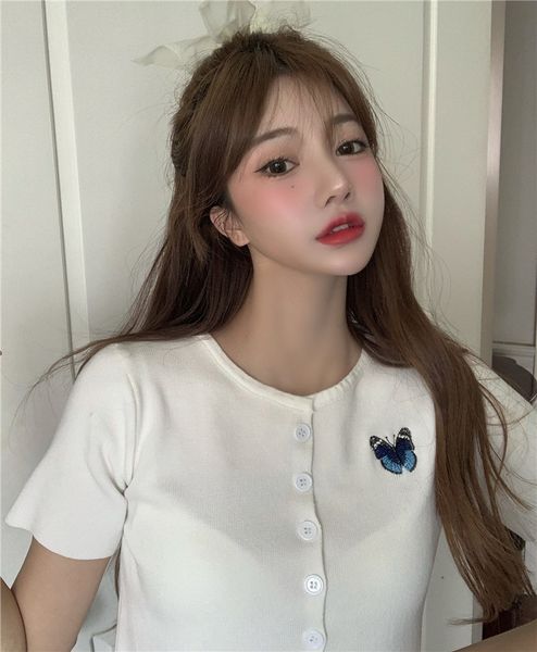 2021 new 3 colours summer butterfly embroidered sleeve knitted t-shirts of women short women's (r98154) 5z3m, White
2021 new 3 colours summer butterfly embroidered sleeve knitted t-shirts of women short women's (r98154) 5z3m, White