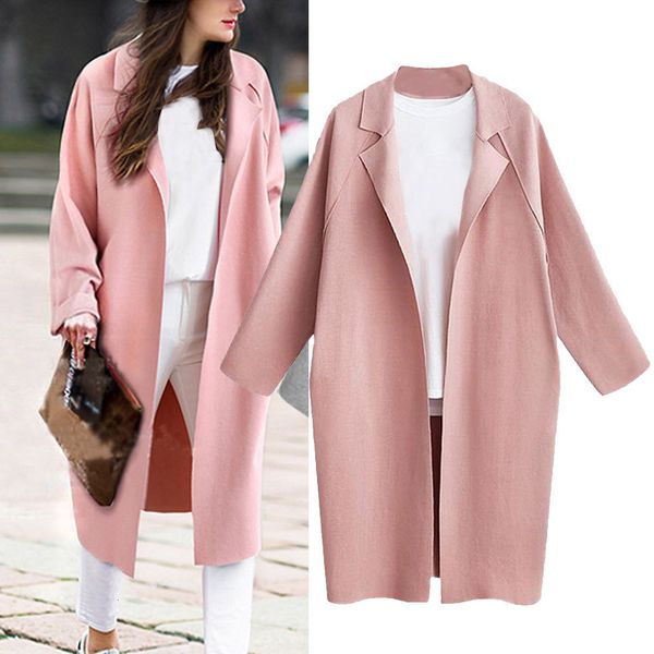 women's loose solid long wool-blend turn-down collar lapel trench coat cardigan winter female coats outwear, Tan;black
women's loose solid long wool-blend turn-down collar lapel trench coat cardigan winter female coats outwear, Tan;black