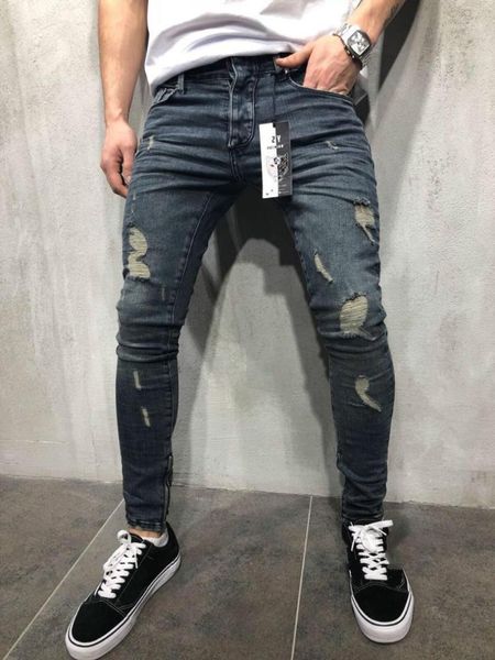 jeans slim spring long pencil pants ripped hole 2018 men's fashion thin skinny jeans for men hiphop trousers clothes clothing1, Blue
jeans slim spring long pencil pants ripped hole 2018 men's fashion thin skinny jeans for men hiphop trousers clothes clothing1, Blue