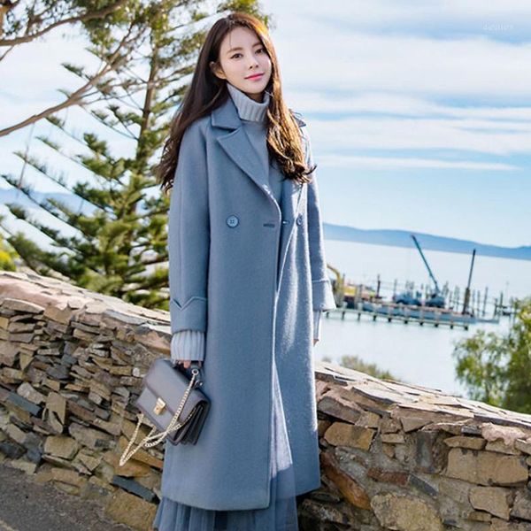 female xs-2xl woolen coat double breasted jacket plus size long blended woolen coat fashion women clothing pink blue kpop coats1, Black
female xs-2xl woolen coat double breasted jacket plus size long blended woolen coat fashion women clothing pink blue kpop coats1, Black