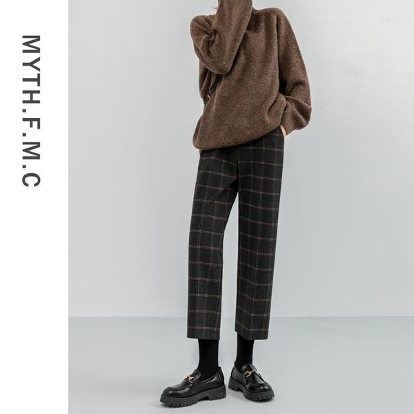 women's pants & capris 2021 woolen plaid thick autumn winter high waist wide-leg loose straight nine-point boots, Black;white
women's pants & capris 2021 woolen plaid thick autumn winter high waist wide-leg loose straight nine-point boots, Black;white