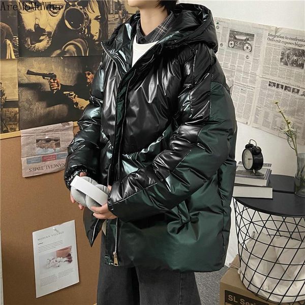 winter bright face cotton-padded jacket men's loose thick windproof padded jacket personality street 5xl hooded padded, Black
winter bright face cotton-padded jacket men's loose thick windproof padded jacket personality street 5xl hooded padded, Black