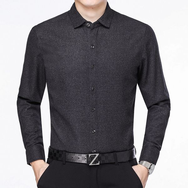 men's long sleeve shirt 2020 autumn new wool lining fashion leisure young and middle-aged solid color top, White;black
men's long sleeve shirt 2020 autumn new wool lining fashion leisure young and middle-aged solid color top, White;black