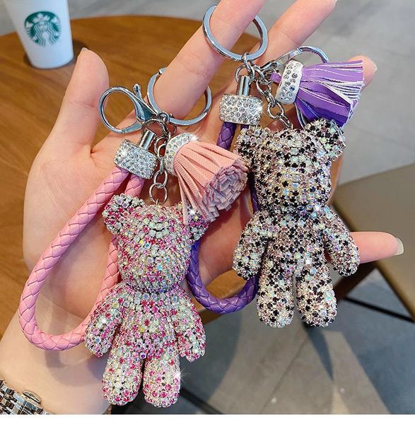 creative cartoon full diamond bear tassel car keychain pendant male and female bag key chain cute christmas gift dhc3242
creative cartoon full diamond bear tassel car keychain pendant male and female bag key chain cute christmas gift dhc3242