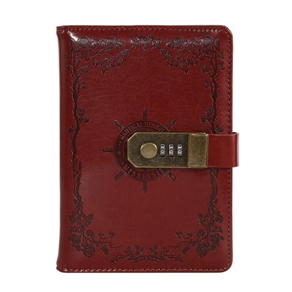 notepads a5 pu leather diary with lock planner password retro notebooks and journals agenda note book for school supplies, Purple;pink
notepads a5 pu leather diary with lock planner password retro notebooks and journals agenda note book for school supplies, Purple;pink