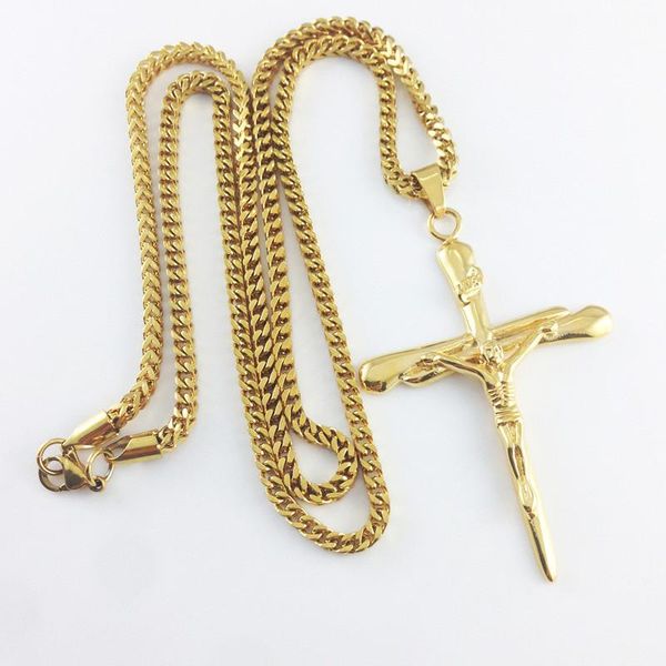 new 3mm 24" franco chain jesus to the cross pendants hiphop style necklaces & pendants gold colour men jewelry, Silver
new 3mm 24" franco chain jesus to the cross pendants hiphop style necklaces & pendants gold colour men jewelry, Silver
