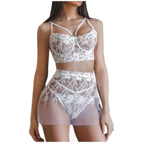 3pc women embroidery lace underwire bra + mini skirt with thong lingerie1, Black;pink
3pc women embroidery lace underwire bra + mini skirt with thong lingerie1, Black;pink