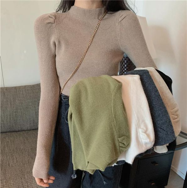 korean style knitted women high neck sweater pullovers 2020 autumn winter basic women truckneck wool sweaters slim fit, White;black
korean style knitted women high neck sweater pullovers 2020 autumn winter basic women truckneck wool sweaters slim fit, White;black