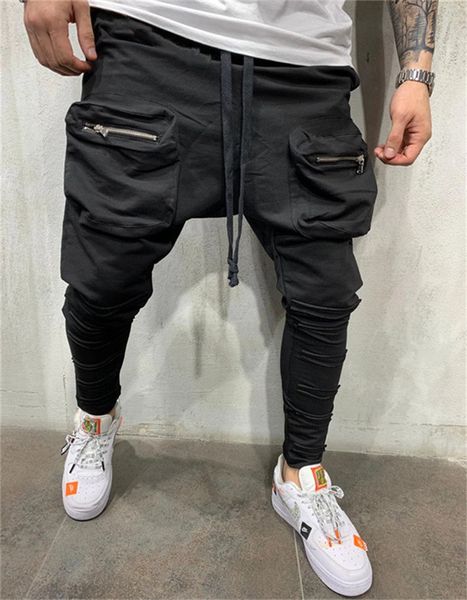 hip hop pencil pants mens slim zipper pockets patchwork casual trousers fashion spring autumn fall men cross-pants, Black
hip hop pencil pants mens slim zipper pockets patchwork casual trousers fashion spring autumn fall men cross-pants, Black