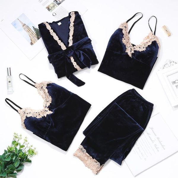 women's sleepwear 4 pcs women set velvet pajamas bathrobe solid cardigan wear a belt robe sets comfortable and warm homewear autumn, Black;red
women's sleepwear 4 pcs women set velvet pajamas bathrobe solid cardigan wear a belt robe sets comfortable and warm homewear autumn, Black;red