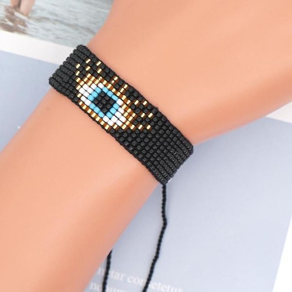 charm bracelets fashion black punk turkish evil eye beaded couple bracelet ethnic style handmade jewelry, Golden;silver
charm bracelets fashion black punk turkish evil eye beaded couple bracelet ethnic style handmade jewelry, Golden;silver