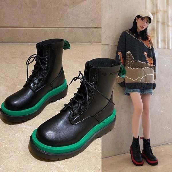 2020 new thick-soled british style short boots women casual color matching women's shoes thick heel boots knight1, Black
2020 new thick-soled british style short boots women casual color matching women's shoes thick heel boots knight1, Black