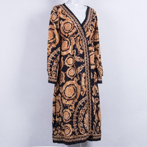2021 style fashion elegant women deep v neck floral print dress party formal long dress size s-xl, Black;gray
2021 style fashion elegant women deep v neck floral print dress party formal long dress size s-xl, Black;gray