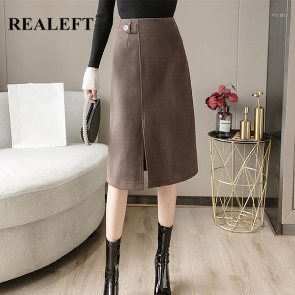 realeft 2020 new autumn winter solid woolen women wrap skirt vintage front split office ladies buttons high waist a-line skirts1, Black
realeft 2020 new autumn winter solid woolen women wrap skirt vintage front split office ladies buttons high waist a-line skirts1, Black