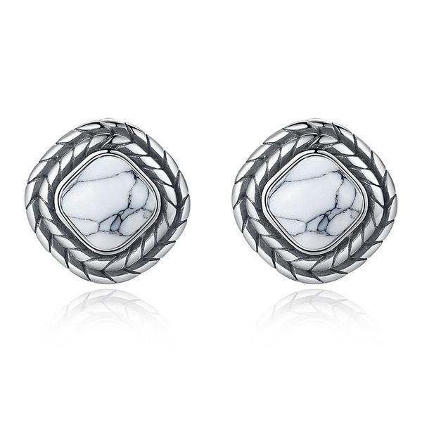 retro s 925 sterling silver natural white turquoise jewelry statement stud earrings for women vintage square ethnic fine bijoux, Golden;silver
retro s 925 sterling silver natural white turquoise jewelry statement stud earrings for women vintage square ethnic fine bijoux, Golden;silver