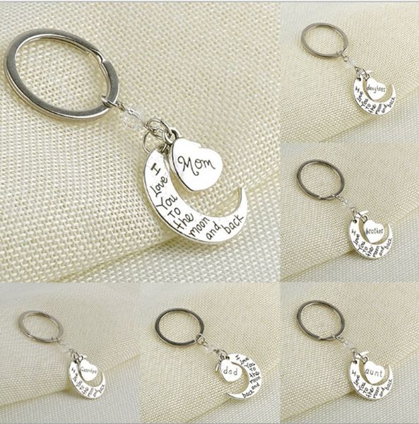 i love you to the moon and back keychain moon heart shape key ring holder metal circle charm for bag key pendants toys decoration e112702, Red;brown
i love you to the moon and back keychain moon heart shape key ring holder metal circle charm for bag key pendants toys decoration e112702, Red;brown