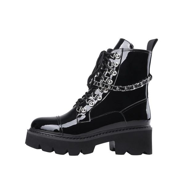 women boots genuine 100% leather boots lace ankle for women shoes rivet gothic motorcycle punk botas size 40, Black
women boots genuine 100% leather boots lace ankle for women shoes rivet gothic motorcycle punk botas size 40, Black